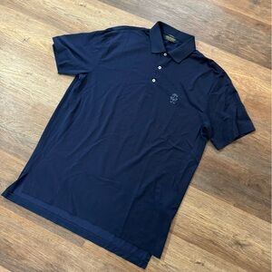 Polo Golf Performance Linville‎ Golf Club Navy Polo Shirt Size L